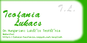 teofania lukacs business card